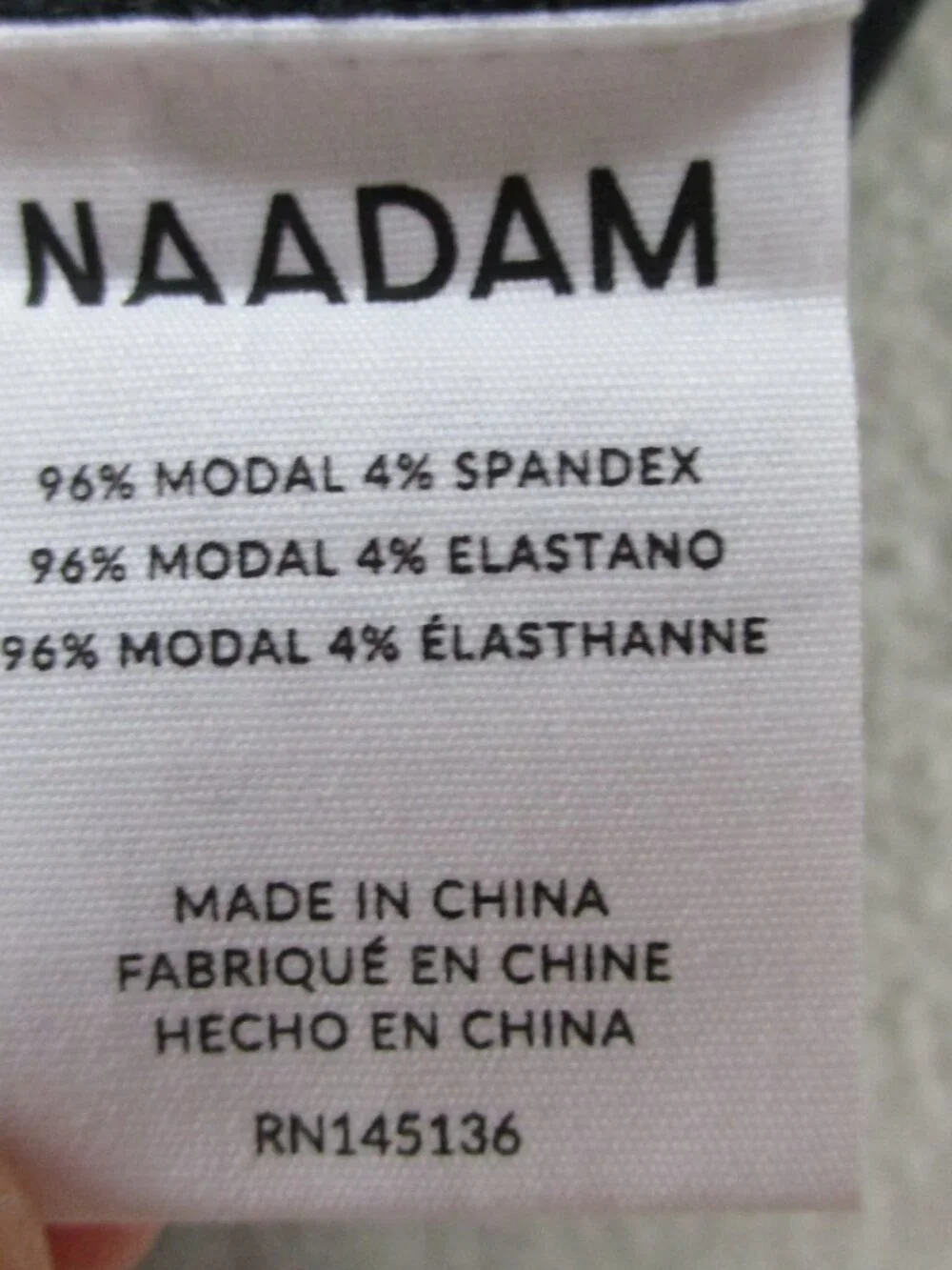 Naadam Baby Ribbed Cropped Tank Womens Small Black Top Modal Blend Stretch NEW - Picture 6 of 10